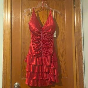 NWT red B. Darlin Halter Dress
